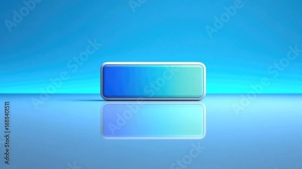 Fototapeta Blue gradient rectangle on light blue background