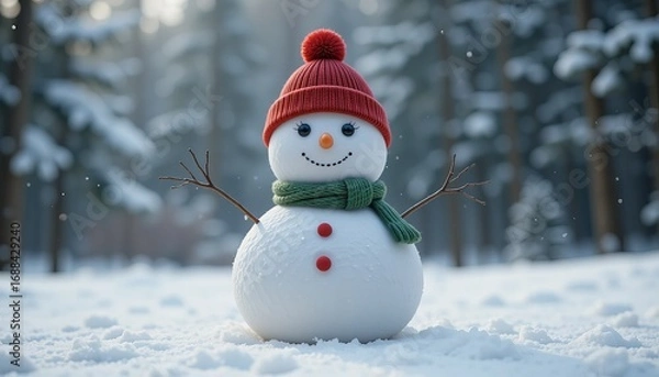 Obraz 雪だるま/イラスト