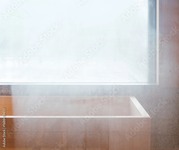 Fototapeta Empty Interior Room with Wooden Parquet Floor