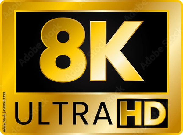 Fototapeta 8k resolution golden icon for web and mobile