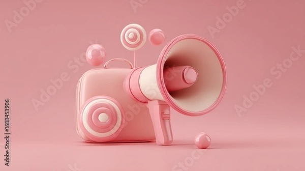 Fototapeta A close up of a megaphone