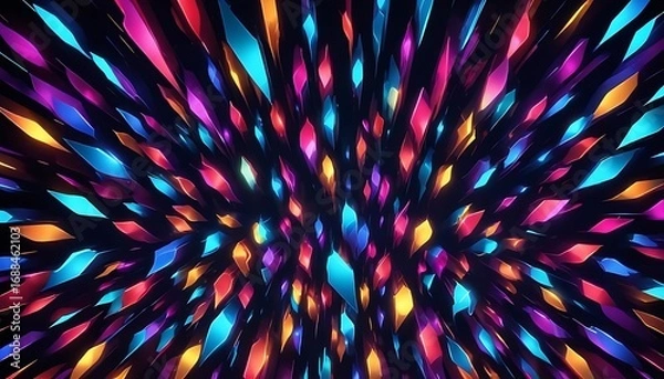 Fototapeta Colorful image of many different colored shapes