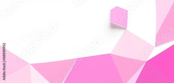 Fototapeta Clean white geometric background, ideal for product display and design mockups,  branding,  display
