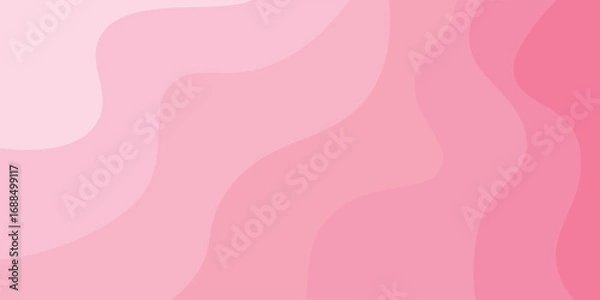 Fototapeta Abstract pink wave pattern background, flat organic fluid shapes design. Vector illustration