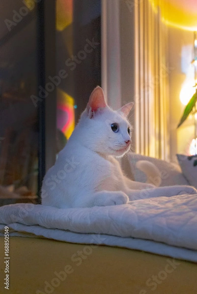 Obraz cat on the bed