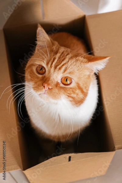 Obraz cat in box