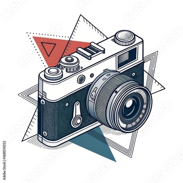 Obraz vintage photo camera  illustration