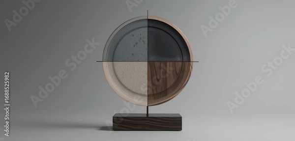 Fototapeta  Two Tone Circle Art Structure Contemporary Design