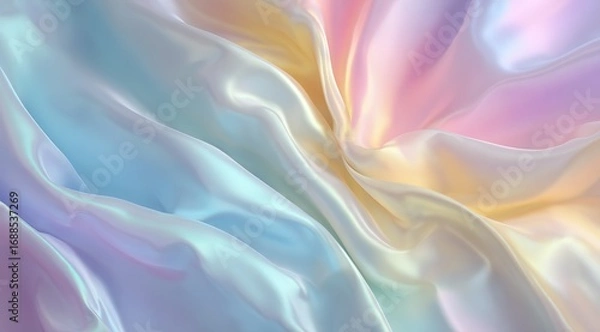 Obraz beautiful pastel-colored silk background with soft waves and gentle colors. 