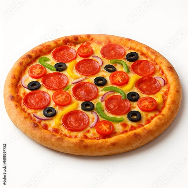 Fototapeta pizza isolated on white