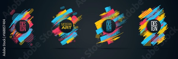 Fototapeta Vector frame for text Modern Art graphics for hipsters
