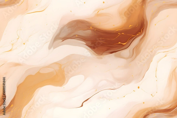 Fototapeta Elegant Abstract Background with Soft, Flowing Swirls of Cream and Beige Tones