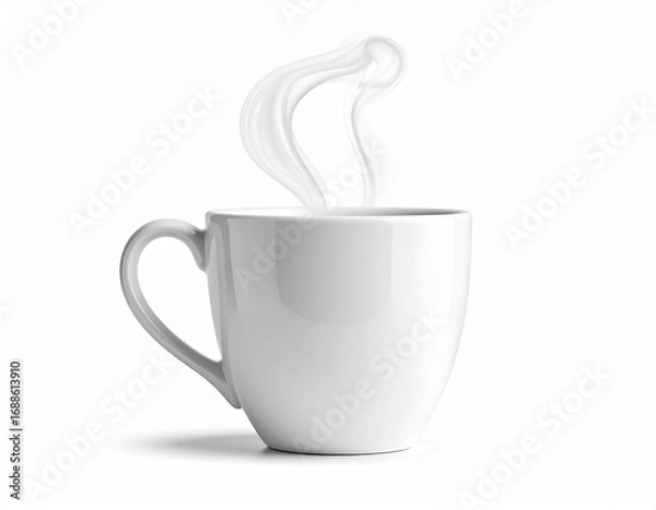 Fototapeta 湯気の立つマグカップのイラスト（背景透過）