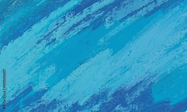 Fototapeta Abstract pastel background with artistic blue brush strokes. A textured design featuring light and dark blue tones, perfect for modern graphics, digital design, posters, and creative projects.