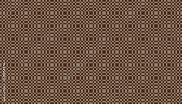 Obraz Seamless brown checkerboard pattern with small geometric square design