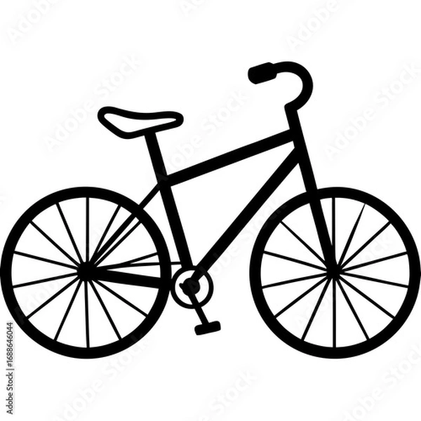 Obraz Bicycle silhouette vector illustration  