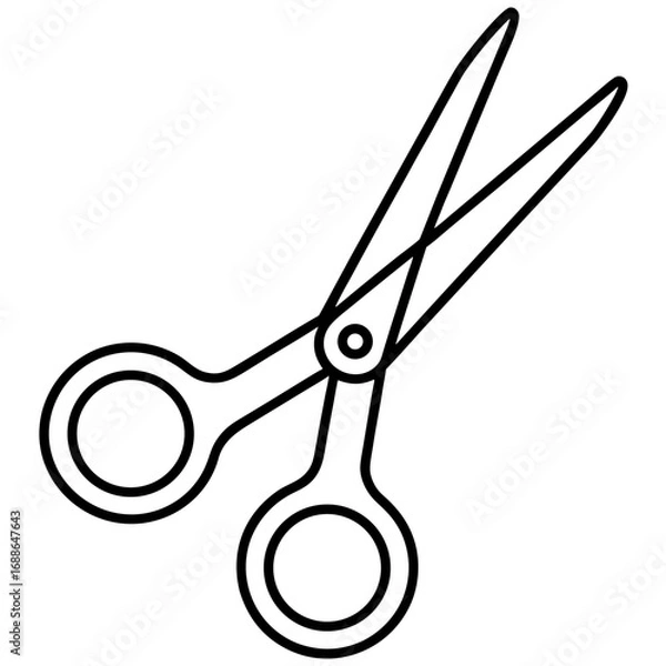 Obraz Scissors line art vector illustration 