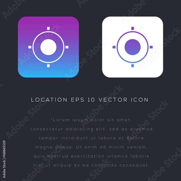 Fototapeta Location icon design on modern flat background