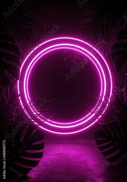 Obraz Neon Bloom's Embrace