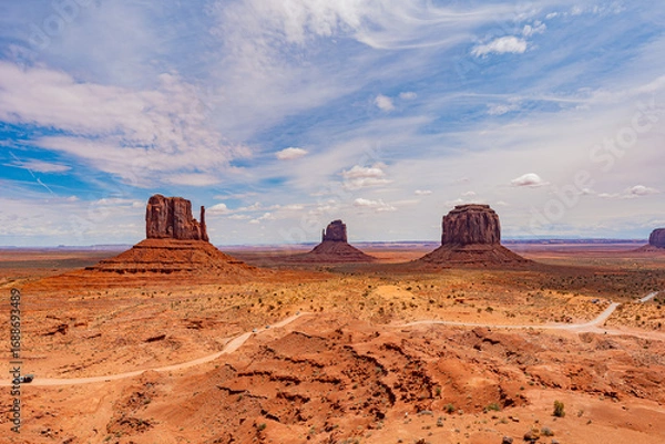 Obraz アメリカ　ユタ州のモニュメントバレーの風景　グランドキャニオン　グランドサークル