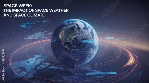 Fototapeta Space Week – Impact of Space Weather and Climate

