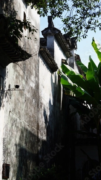 Fototapeta The old architectures view with the traditional Chinese style in the countryside of the China
