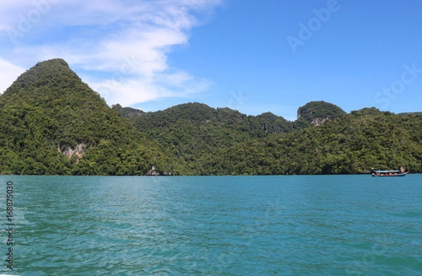 Fototapeta Small island in sea at langkawi (Malaysia)