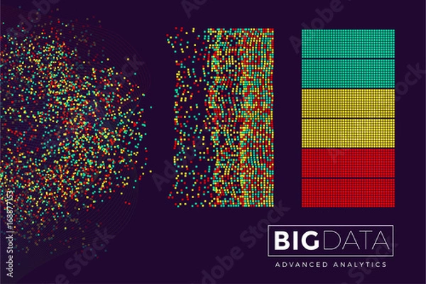 Obraz Big data visualization. Futuristic big data analytics