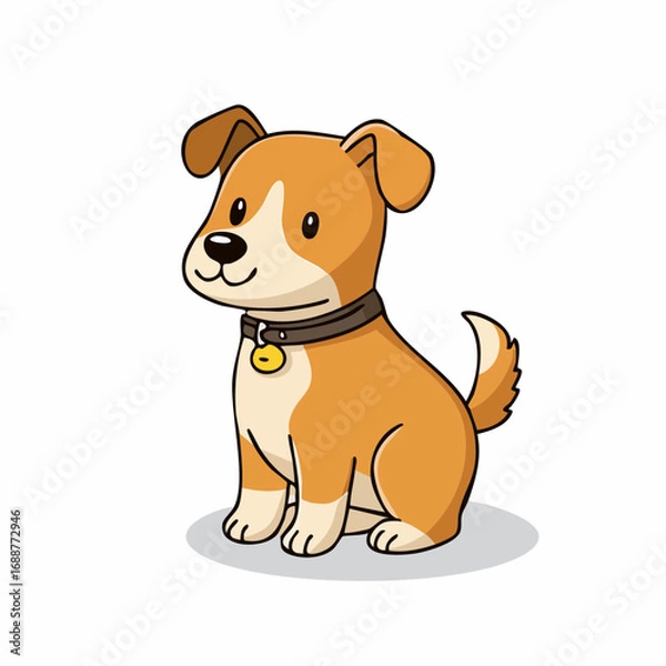 Fototapeta dog vectorHand draw isolated,on white background 