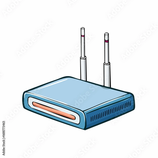 Fototapeta wireless router on white background