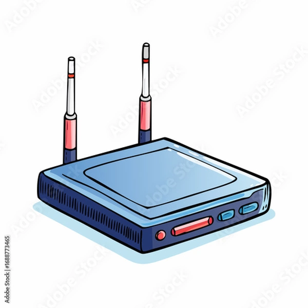 Fototapeta wireless router on white background