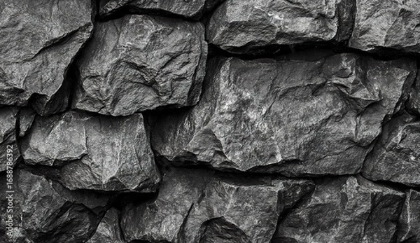 Fototapeta Black slate background with a dark gray rock texture, suitable for design, banners, or wallpapers.