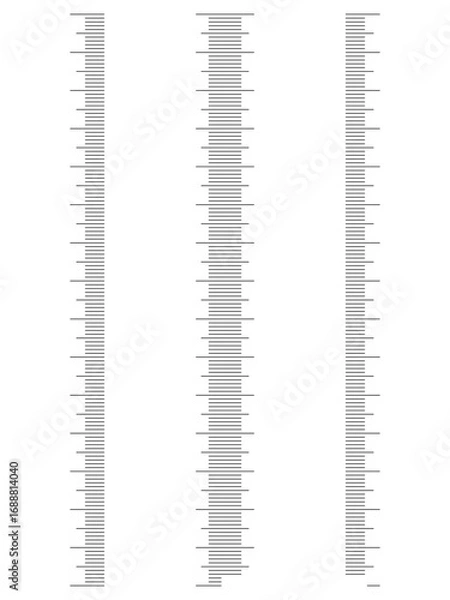 Fototapeta Height meter measure markup line ruler, vertical stadiometer scale. Kids height chart growth stickers for wall. 