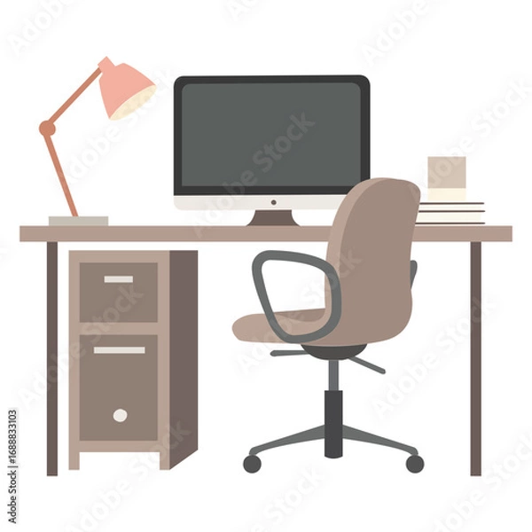 Fototapeta Workspace Setup Home Office for Productive Remote Work Environment