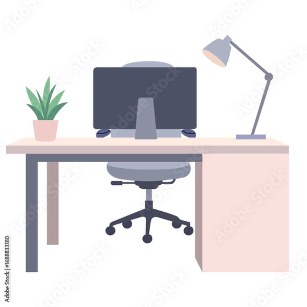 Fototapeta Workspace Setup Home Office for Productive Remote Work Environment