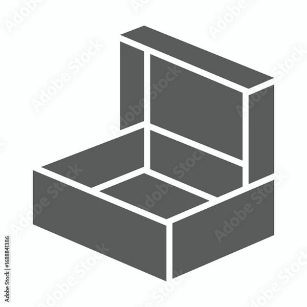 Fototapeta box icon, package vector