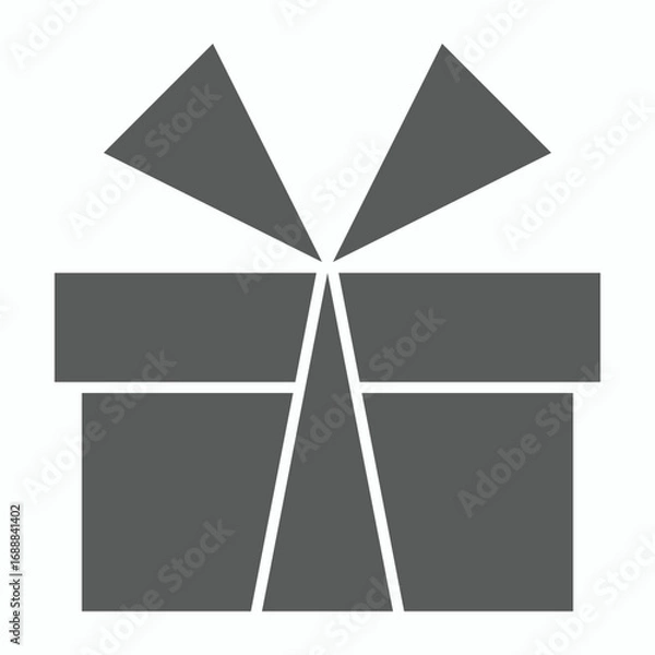 Fototapeta gift box icon, birthday box vector