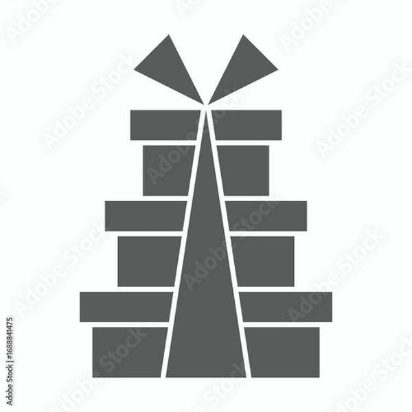 Fototapeta gift box icon, birthday box vector
