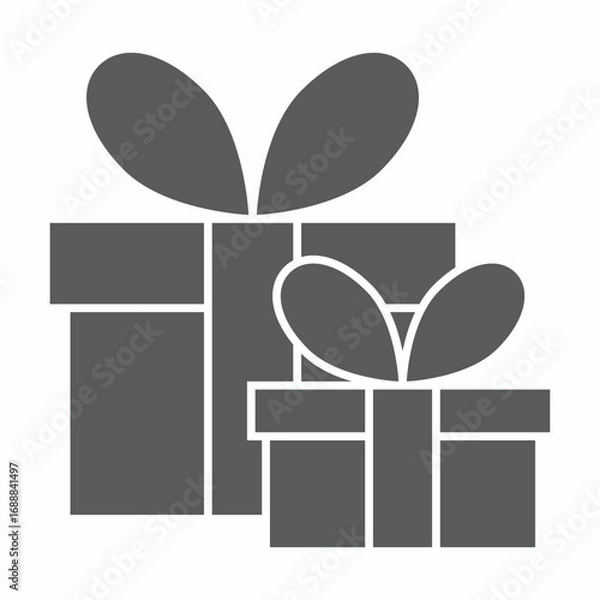 Fototapeta gift box icon, birthday box vector