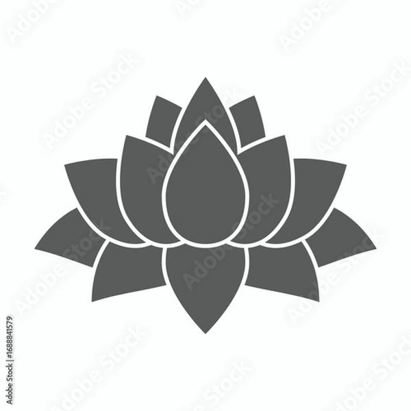 Fototapeta lotus icon, flower vector