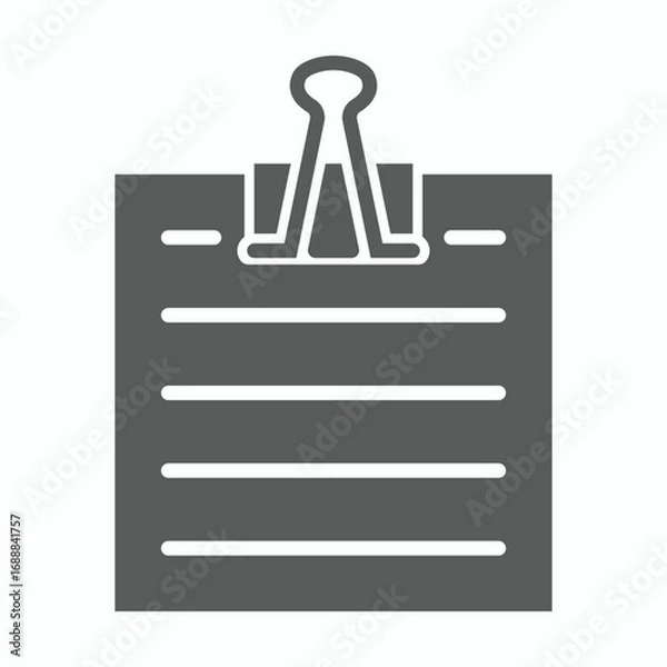 Fototapeta notepad icon, paper vector