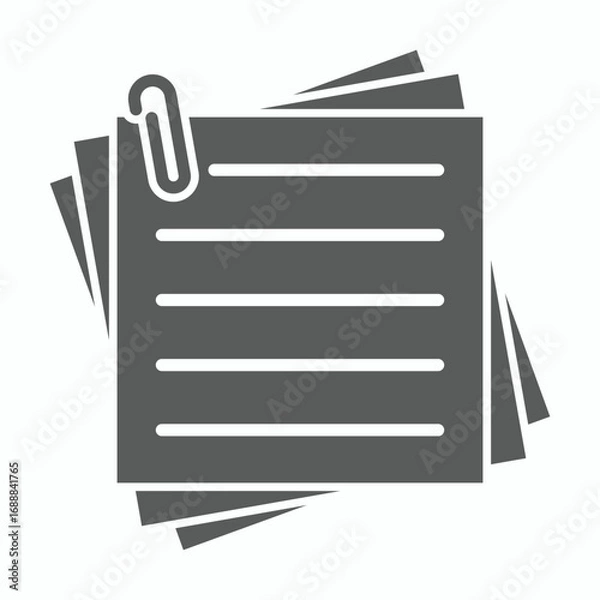 Fototapeta notepad icon, paper vector