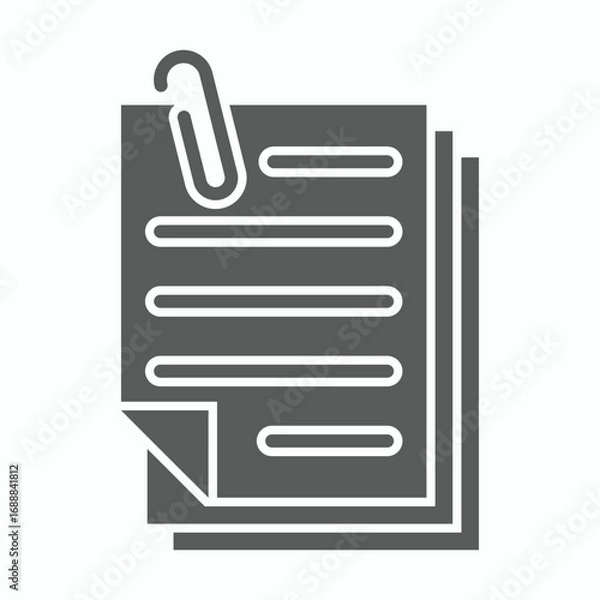 Fototapeta notepad icon, paper vector