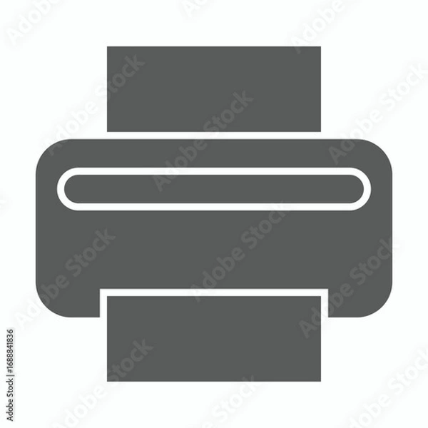 Fototapeta printer icon, fax vector