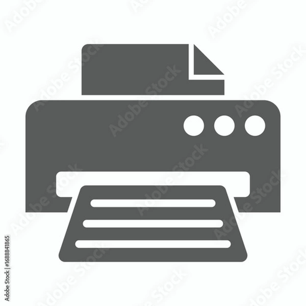 Fototapeta printer icon, fax vector