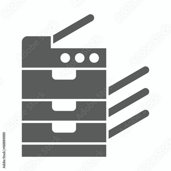 Fototapeta printer icon, fax vector