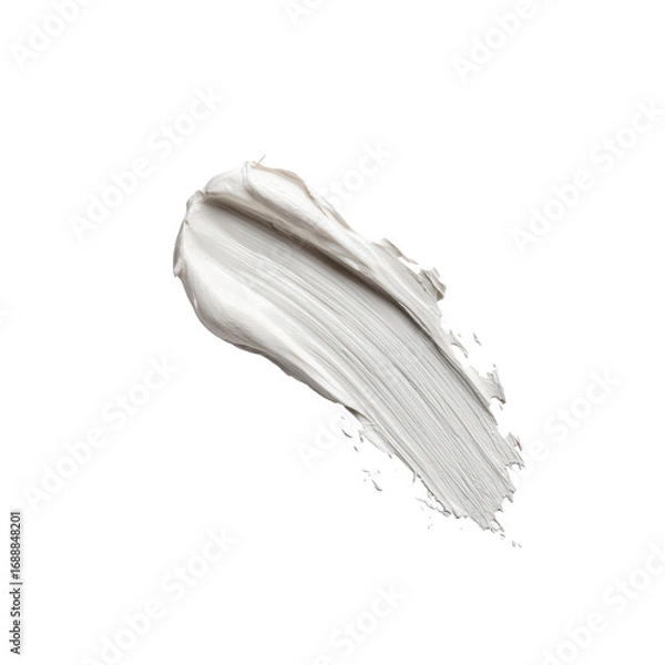 Fototapeta Abstract Swirl of White Cream or Paint on Black Background