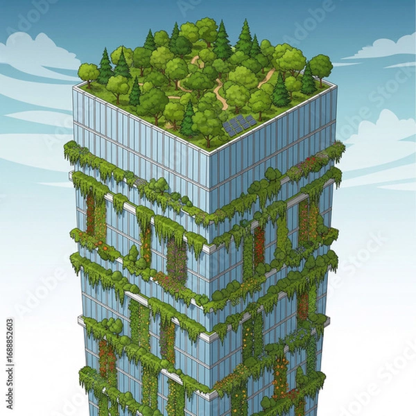 Fototapeta Vertical Garden Skyscraper