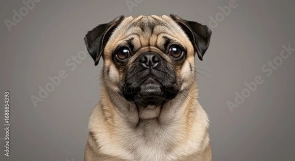Obraz Close-up of a koi fish tail, displaying vibrant orange and white patterns, against a dark background.