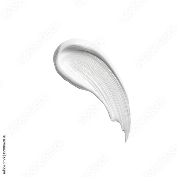 Fototapeta Swirl of White Cream or Lotion on Black Background